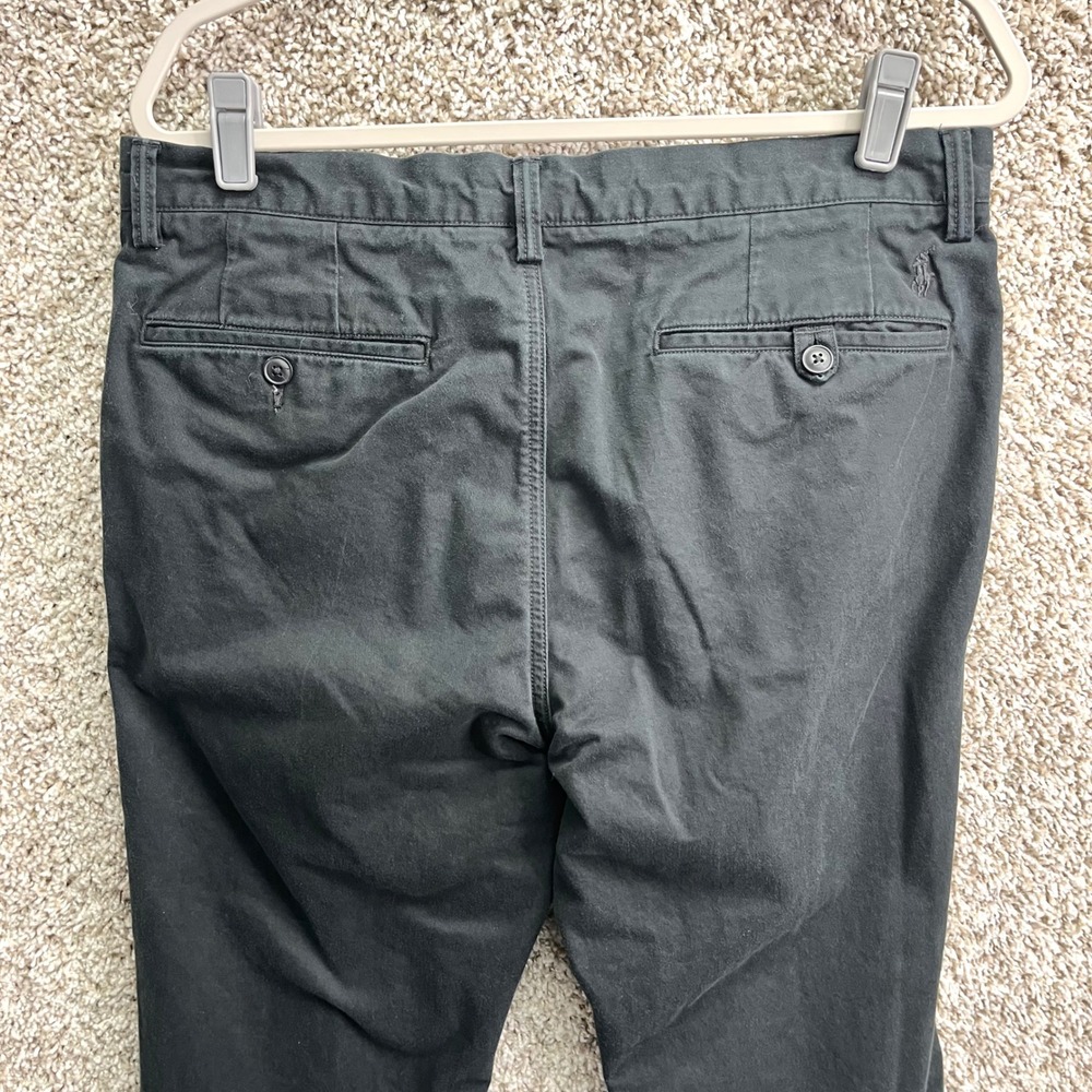 Polo Ralph Lauren Pants Men's 34x34 Black Stretch Slim Fit Chino - Picture 4 of 7